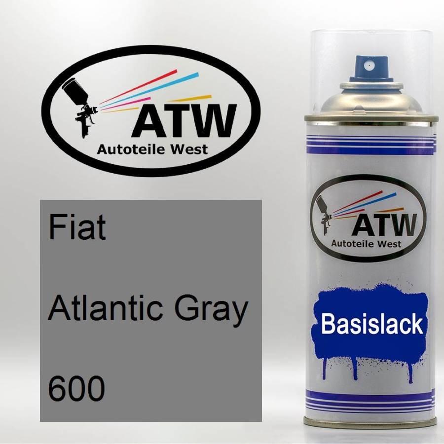 Fiat, Atlantic Gray, 600: 400ml Sprühdose, von ATW Autoteile West.